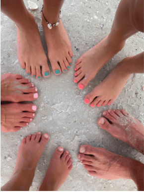 Flooring Franchise Owner's Family's Feet